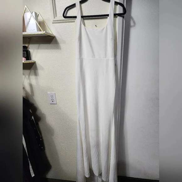 Lulus Loving Fate White Bow Square Neck Backless Maxi Dress Wedding Bridal - Picture 11 of 14